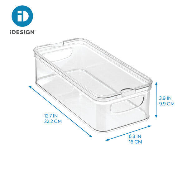 Crisp Bin Clear with Lid 6"x12"