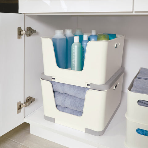 IronHub™ Wall-mounted Ecru Iron Storage Caddy