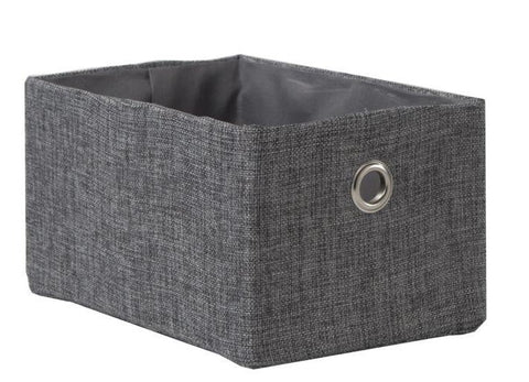 Set of 3 Round Cotton/Seagrass Baskets - Black/Natural