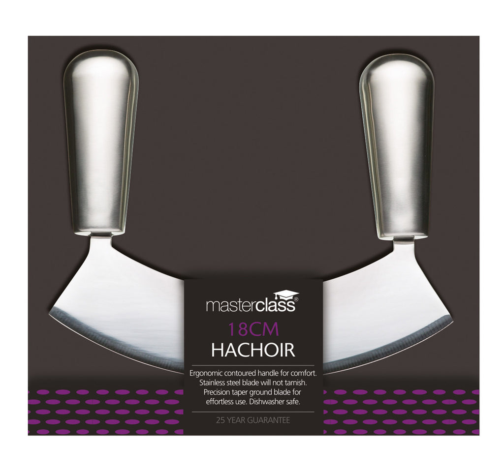 MasterClass Acero Stainless Steel 18cm (7") Single Bladed Hachoir